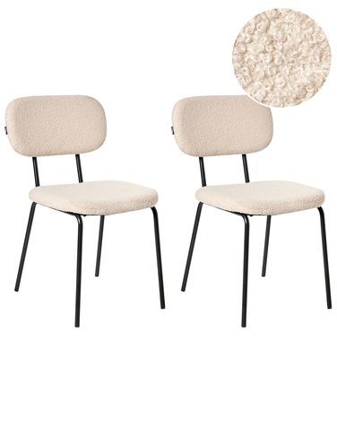 Set van 2 stoelen ADAIR Bouclé Beige