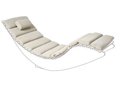 Coussin de transat extérieur BRESCIA PREMIUM 180 x 60 cm Taupe