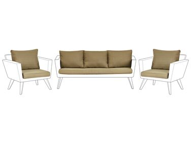 Ensemble de housses de coussins d'extérieur VITTORIA XL Vert olive
