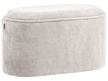 Banc de rangement rembourré ARTAS Tissu chenille Gris