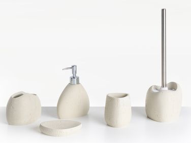 5-Piece Bathroom Accessories Set COATA Light Beige