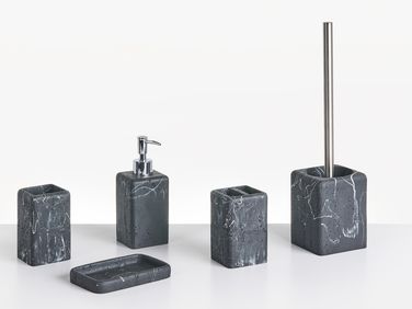 Set de 5 accessoires de salle de bain VILCANOTA Marbre noir