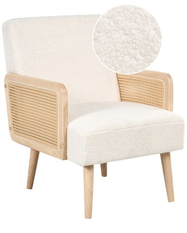 Fauteuil HOJBY Bouclé Gebroken wit