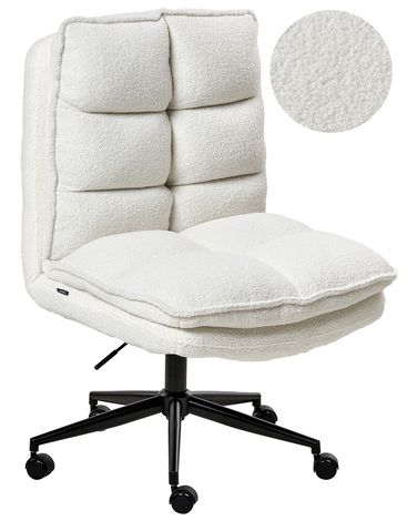 Bureaustoel ADDISON Bouclé Wit