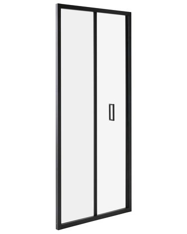 Tweevoudige douchedeur NELTUME 80 x 190 cm Zwart