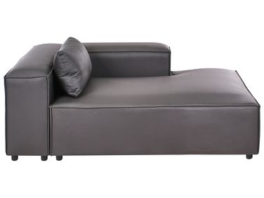 Left-Hand Chaise Longue BRANDE Fabric Black