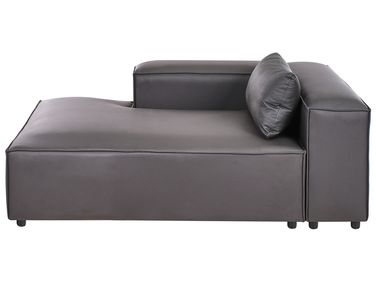 Rechtszijdige chaise longue BRANDE Stof Zwart