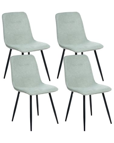 Set van 4 eetkamerstoelen TUSCOLA Stof Lichtgroen