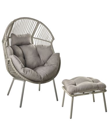 Chaise de jardin MURANO Polyrotin Gris