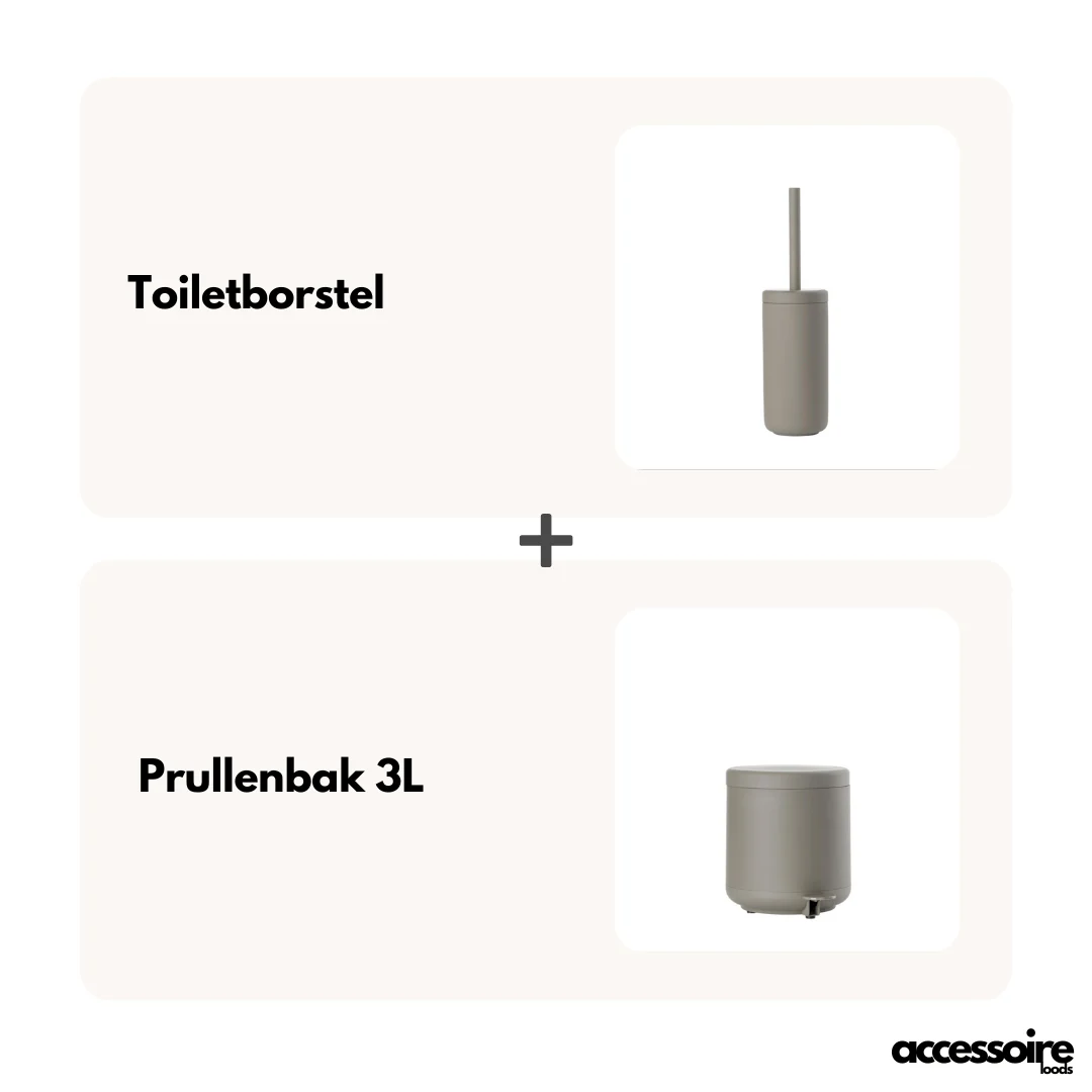 Zone Denmark UME Prullenbak 3L – Toiletborstel – Bruin