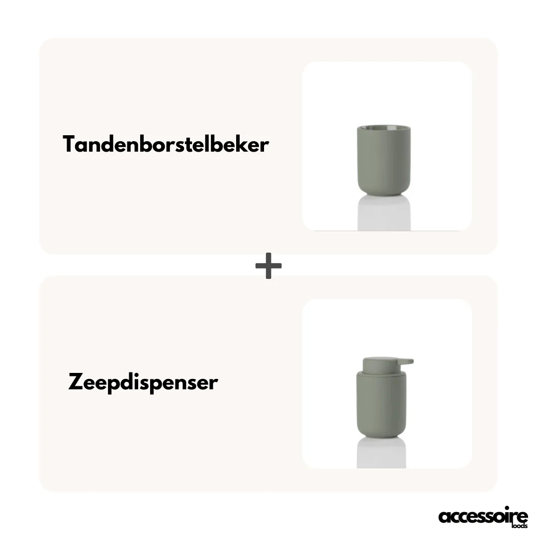 Zone Denmark – UME – Tandenborstel beker + Zeepdispenser